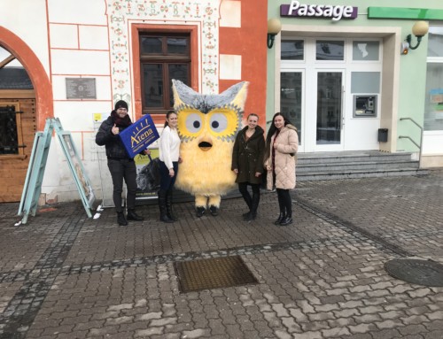 Yellow owl is already in the streets of the city!