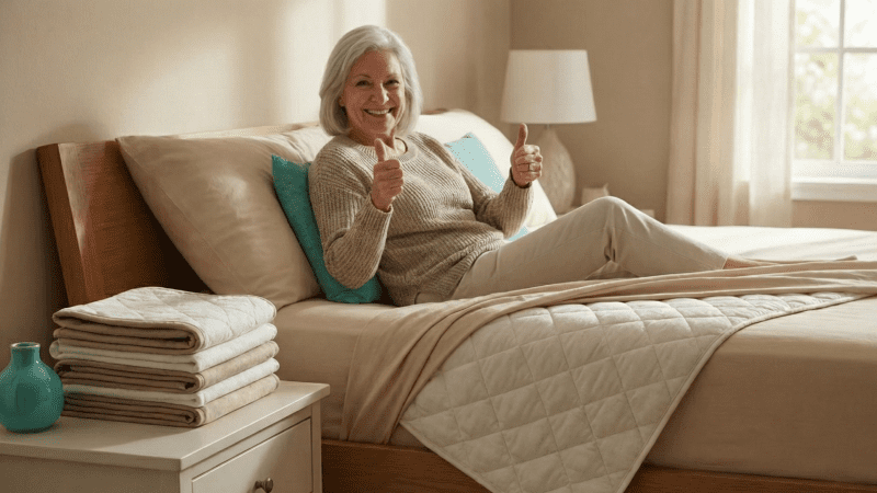 Lot De 1 Alèse Lavable Pour Incontinence, 61 X 91,4 Cm, Alèse Imperméable Pour Enfants Et Adultes, Protection De Lit Réutilisable, Bleu